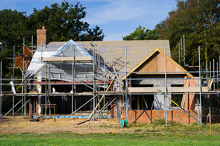 a family home construction a building